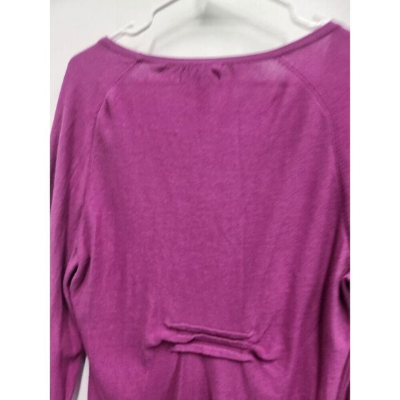 Patagonia Women Cardigan Large Orchid Pink Organic Cotton Two Button Lightweight - Picture 7 of 7